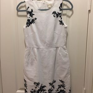 White linen J crew dress